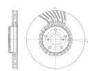 Диск тормозной вентилируемый левый
